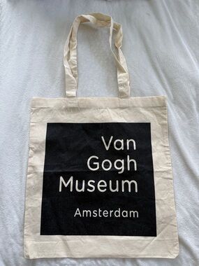 Amsterdam Cotton Tote Bag - Cream/Black